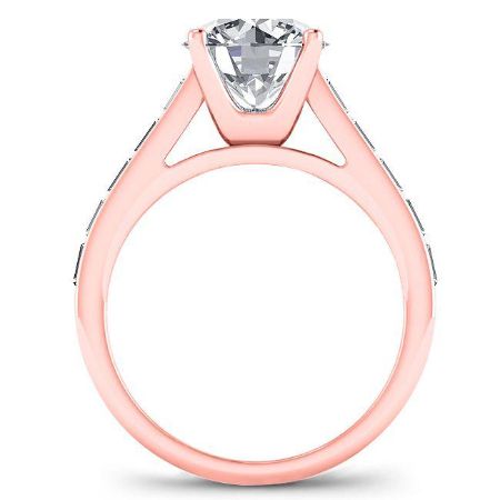 Yarrow Round Moissanite Bridal Set rosegold