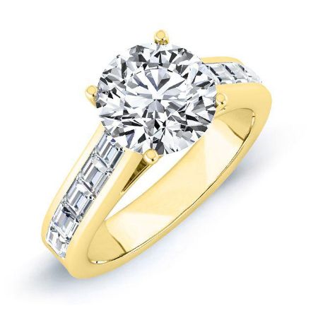 Yarrow Round Moissanite Bridal Set yellowgold