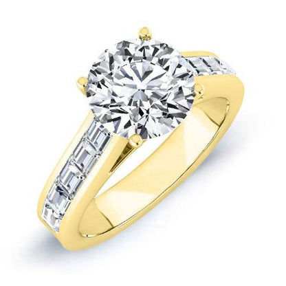 Yarrow Round Moissanite Bridal Set yellowgold
