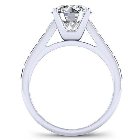 Yarrow Round Moissanite Bridal Set whitegold