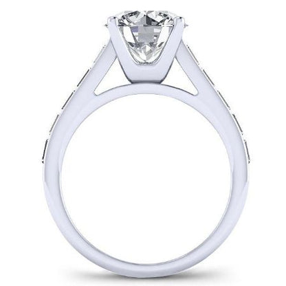 Yarrow Round Moissanite Bridal Set whitegold