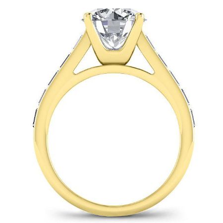 Yarrow Round Moissanite Bridal Set yellowgold