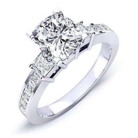 Yellow Bell Cushion Diamond Engagement Ring (Clarity Enhanced)