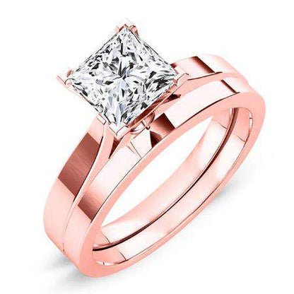 Zahara Diamond Matching Band Only (engagement Ring Not Included) For Ring With Princess Center rosegold