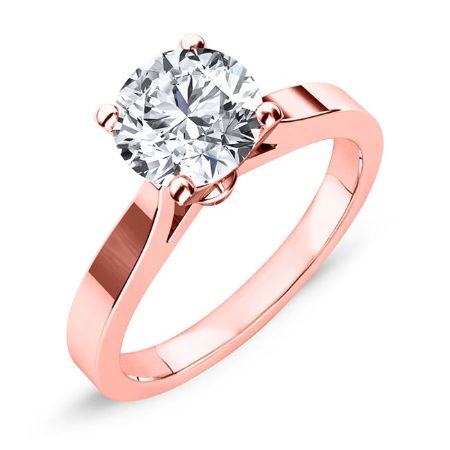 Zahara Diamond Matching Band Only (engagement Ring Not Included) For Ring With Round Center rosegold