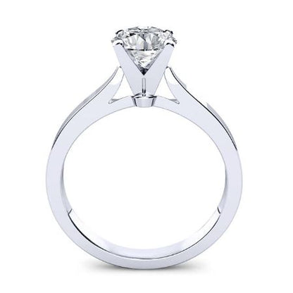 Zahara Moissanite Matching Band Only (engagement Ring Not Included) For Ring With Round Center whitegold
