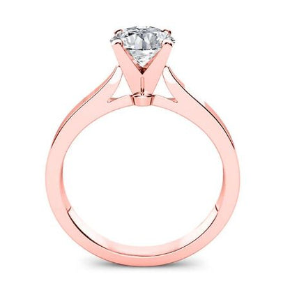 Zahara Moissanite Matching Band Only (engagement Ring Not Included) For Ring With Round Center rosegold
