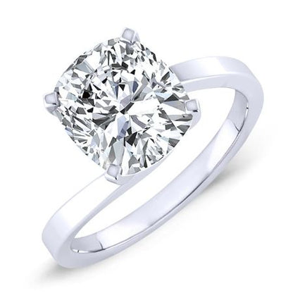 Zinnia Cushion Moissanite Bridal Set whitegold