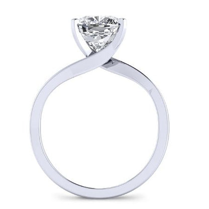 Zinnia Cushion Moissanite Bridal Set whitegold