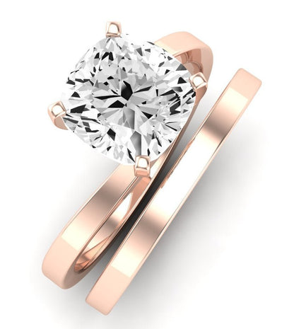 Zinnia Diamond Matching Band Only ( Engagement Ring Not Included) For Ring With Cushion Center rosegold