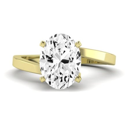 Zinnia Oval Moissanite Bridal Set yellowgold